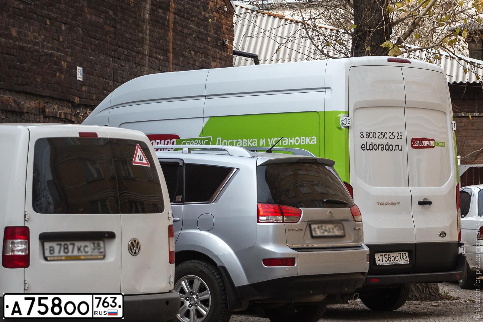 Фото автомобиля FORD TRANSIT, 2018 — госномер А758ОО763. Цвет: Белый