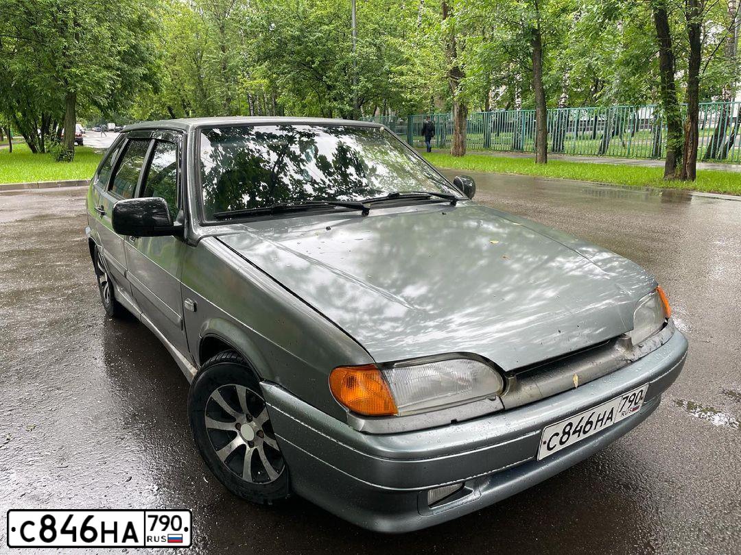 Фото автомобиля LADA 2114 SAMARA, 2008 — госномер Т696ХК799. Цвет: СЕРО ЗЕЛЕНЫЙ