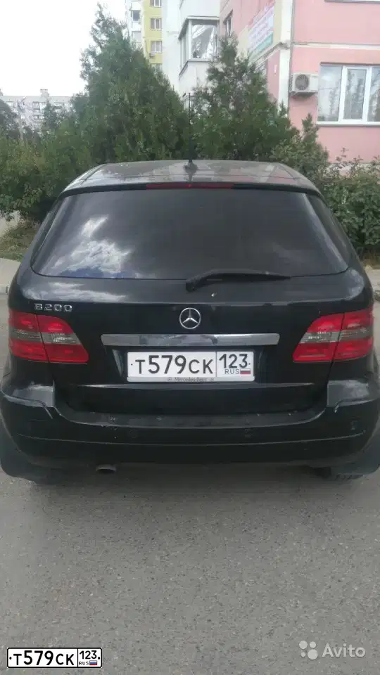 Фото автомобиля MERCEDES B-KLASSE, 2008 — госномер Т579СК123. Цвет: ЧЕРНЫЙ