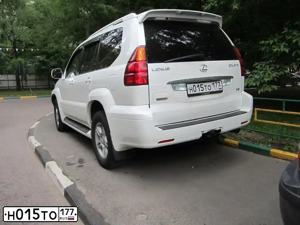 Фото автомобиля LEXUS GX, 2007 — госномер Н015ТО177. Цвет: БЕЛЫЙ