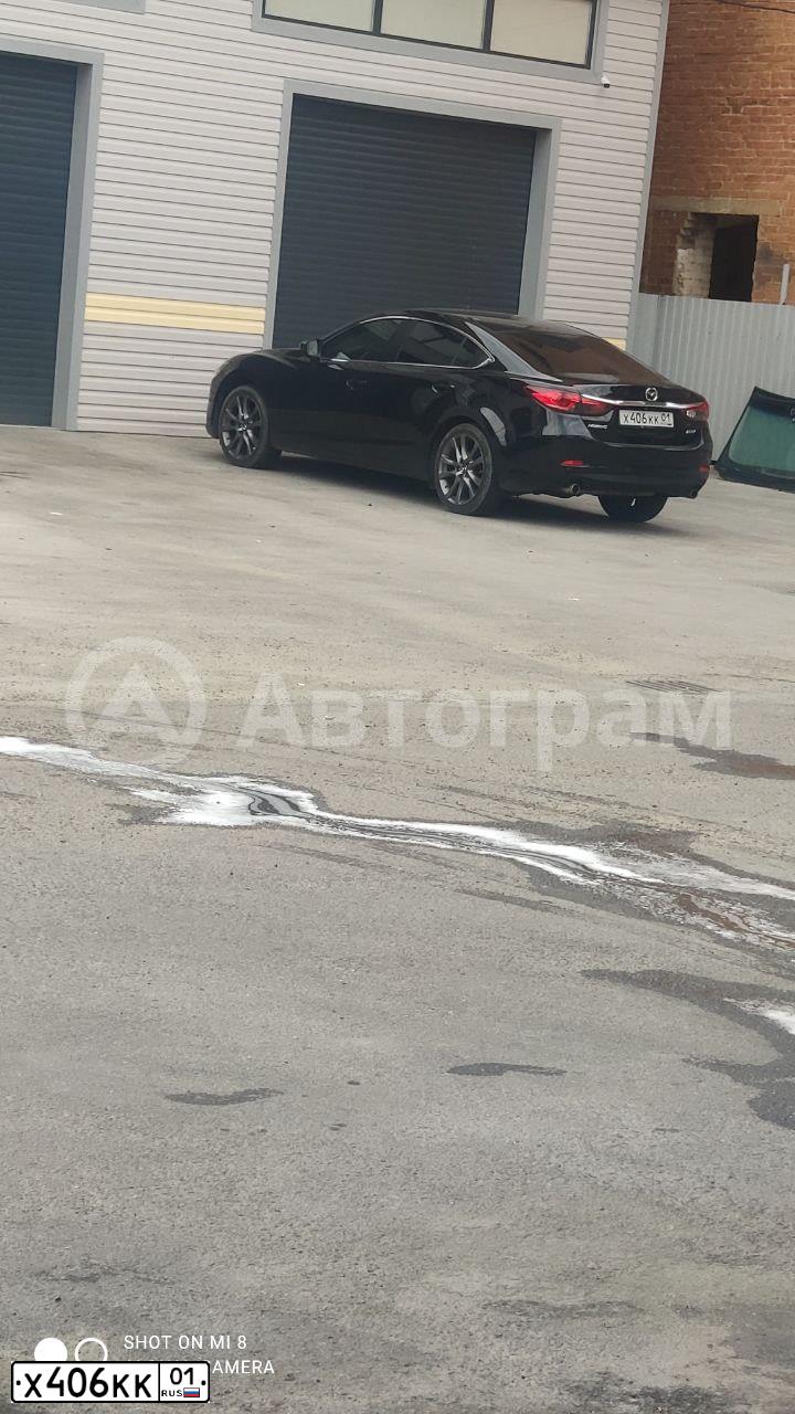 Фото автомобиля MAZDA 6, 2014 — госномер О707ОС01. Цвет: ЧЕРНЫЙ