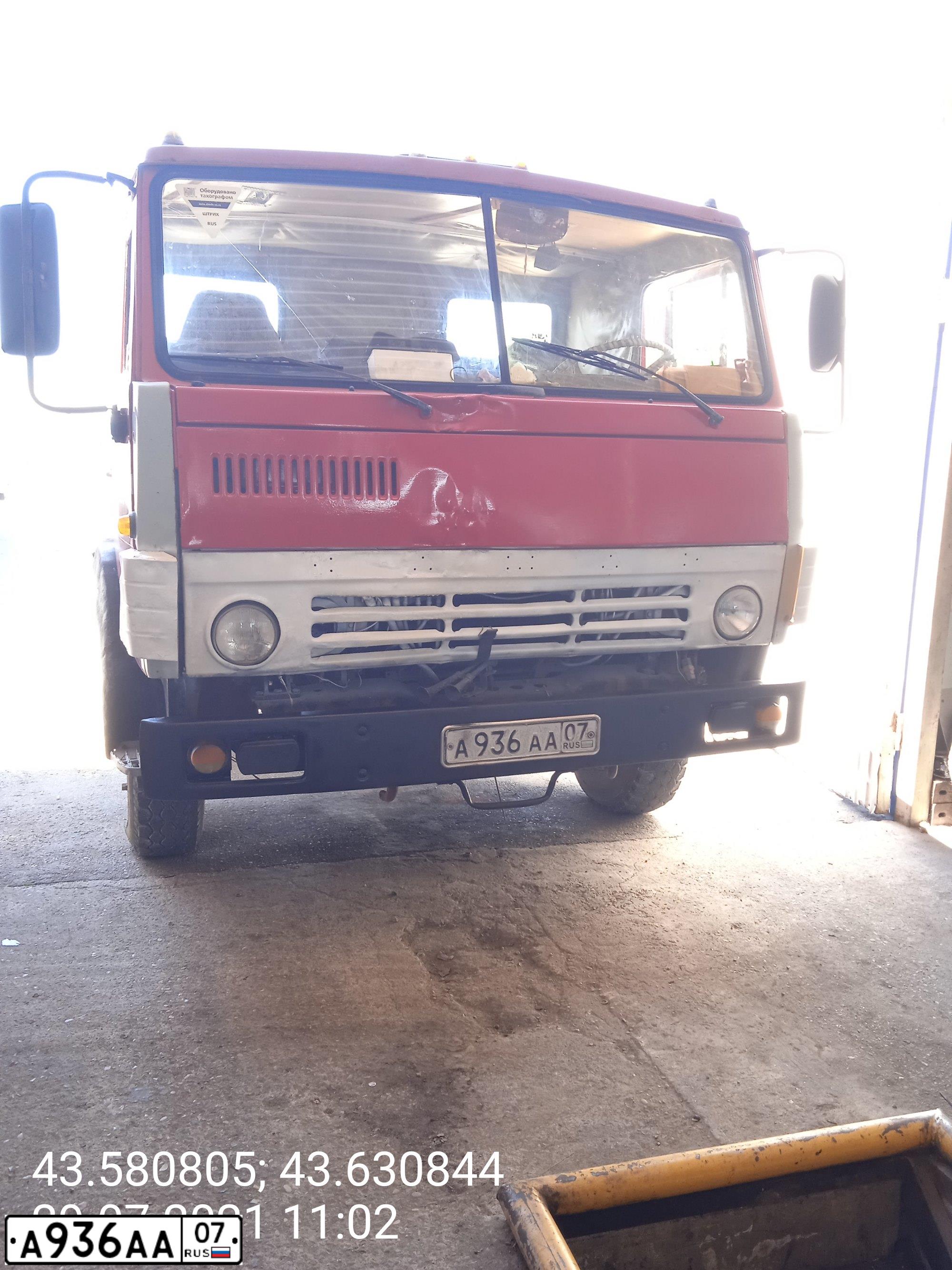Фото автомобиля KAMAZ 5410 /6X4/, 1992 — госномер Р397КТ197. Цвет: Красный