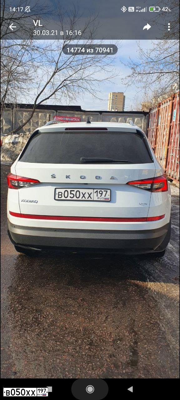 Фото автомобиля ВАЗ 2107, 1997 — госномер У487КА797. Цвет: Красный