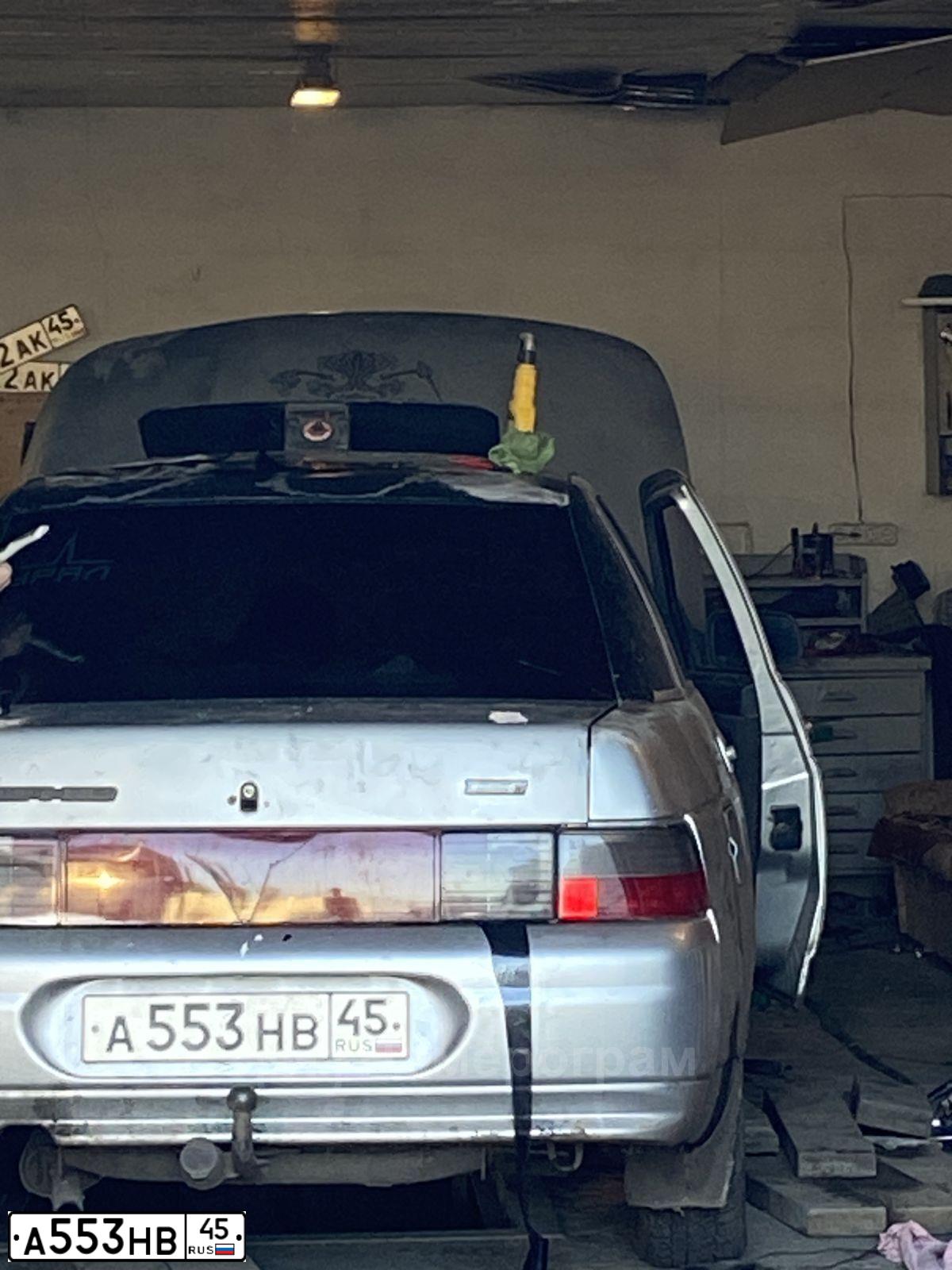 Фото автомобиля LADA 2110, 2001 — госномер А553НВ45. Цвет: СЕРЕБРИСТО-ГОЛУБОЙ