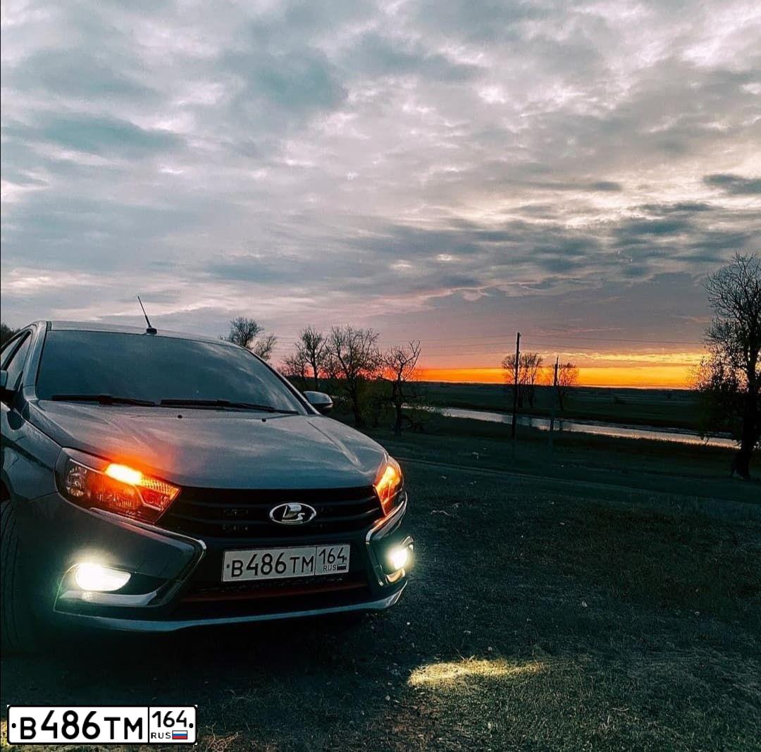 Фото автомобиля LADA VESTA, 2020 — госномер В486ТМ164. Цвет: СЕРЫЙ