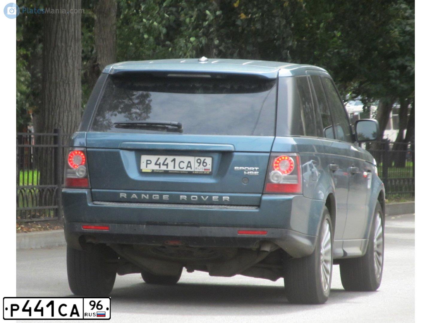 Фото автомобиля LANDROVER RANGE ROVER SPORT, 2010 — госномер Р441СА96. Цвет: СИНЕ-ЗЕЛЕНЫЙ