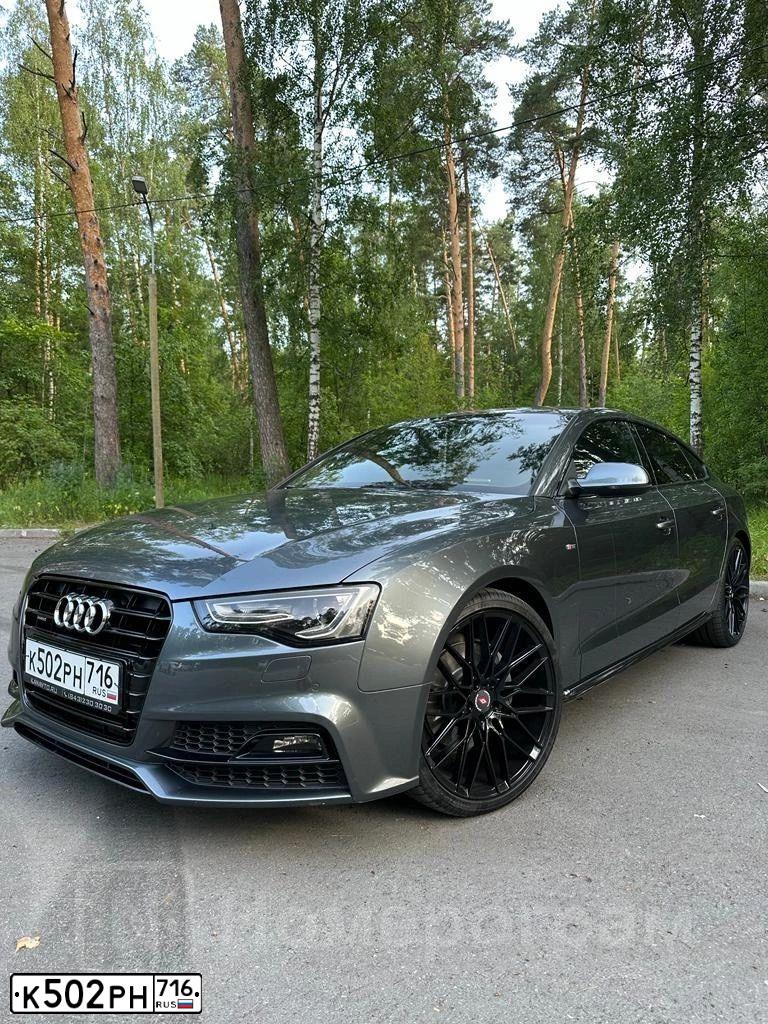 Фото автомобиля AUDI A5, 2016 — госномер К502РН716. Цвет: СЕРЫЙ