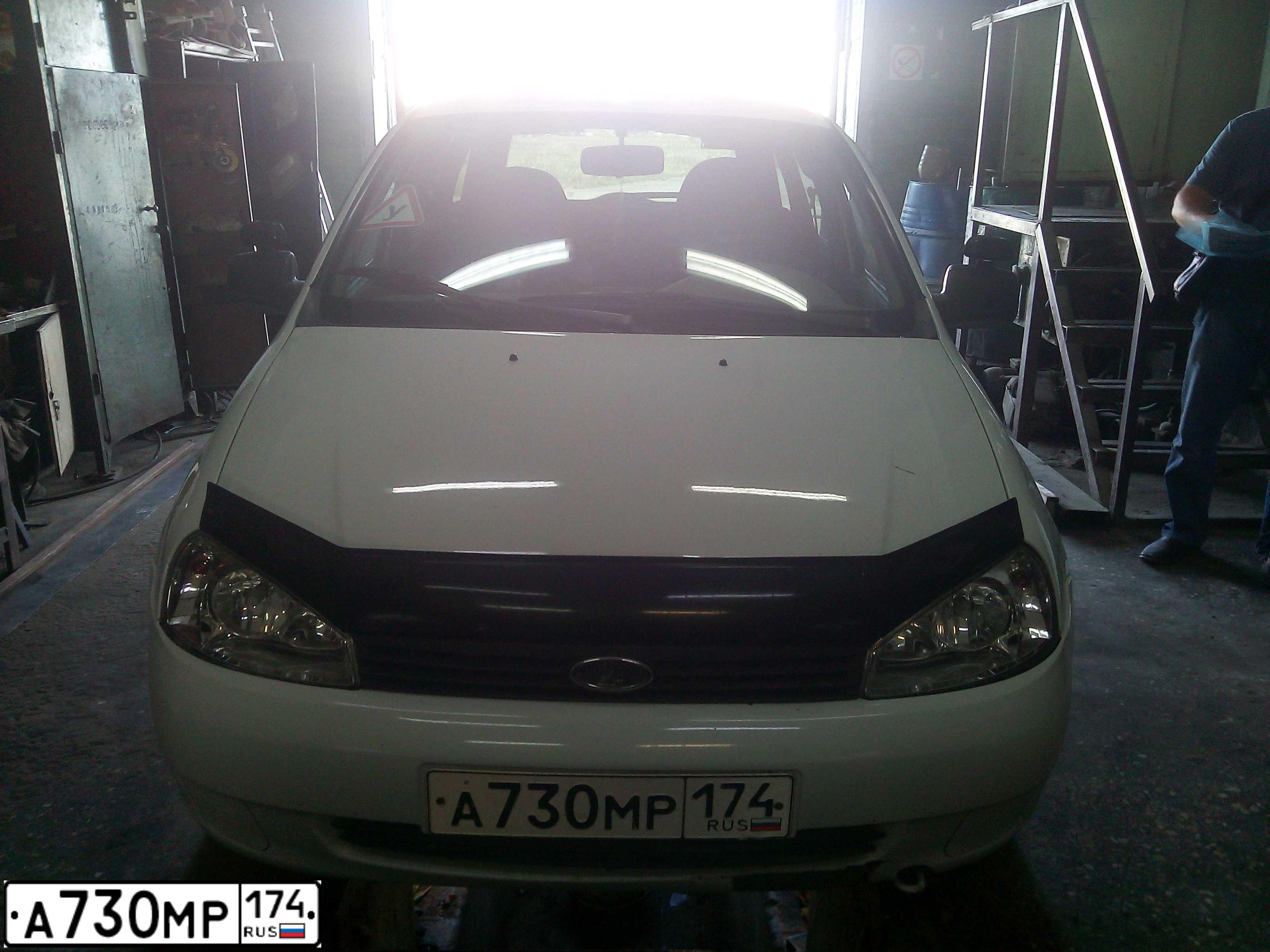 Фото автомобиля LADA 1117 KALINA, 2010 — госномер А730МР174. Цвет: Белый