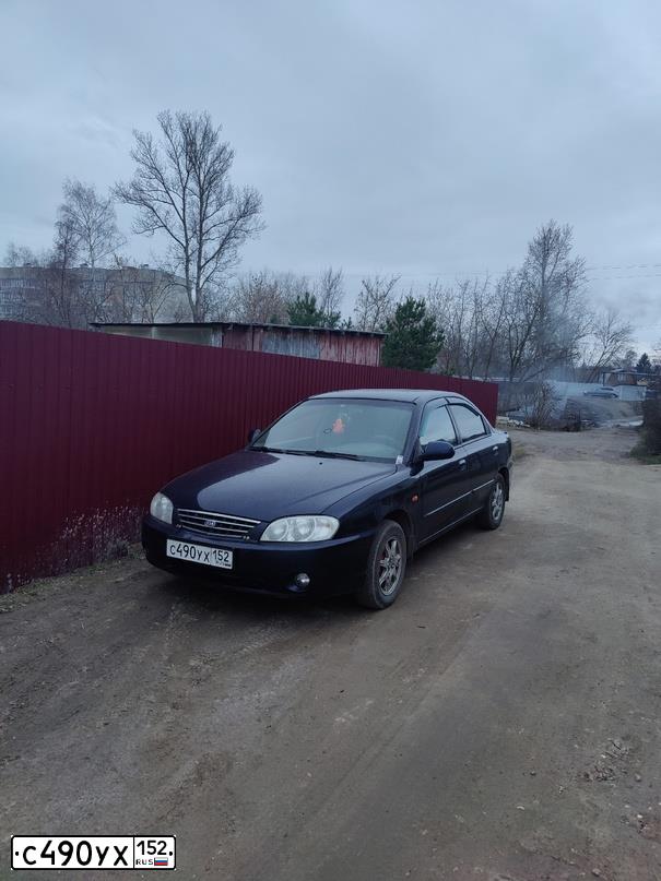 Фото автомобиля KIA SPECTRA, 2007 — госномер В749ТН37. Цвет: Темно-синий