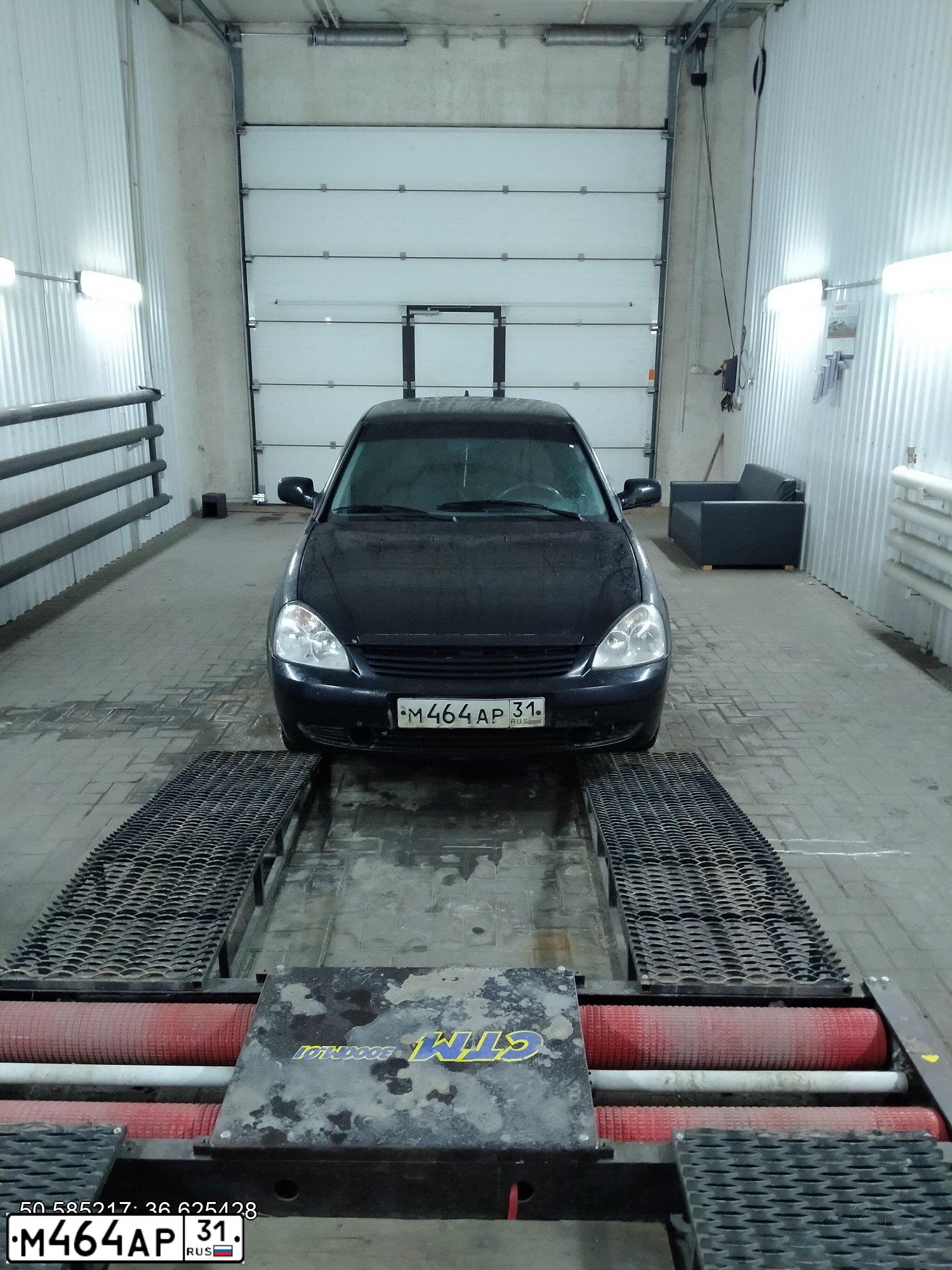 Фото автомобиля LADA PRIORA, 2008 — госномер Х365ТТ31. Цвет: ЧЕРНЫЙ