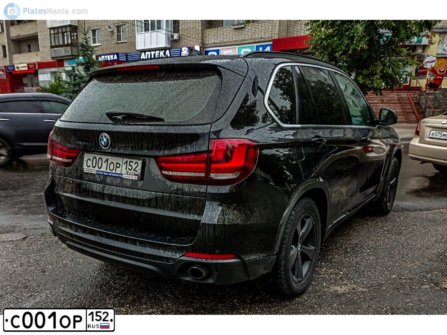 Фото автомобиля BMW X5, 2017 — госномер С001ОР152. Цвет: ЧЕРНЫЙ