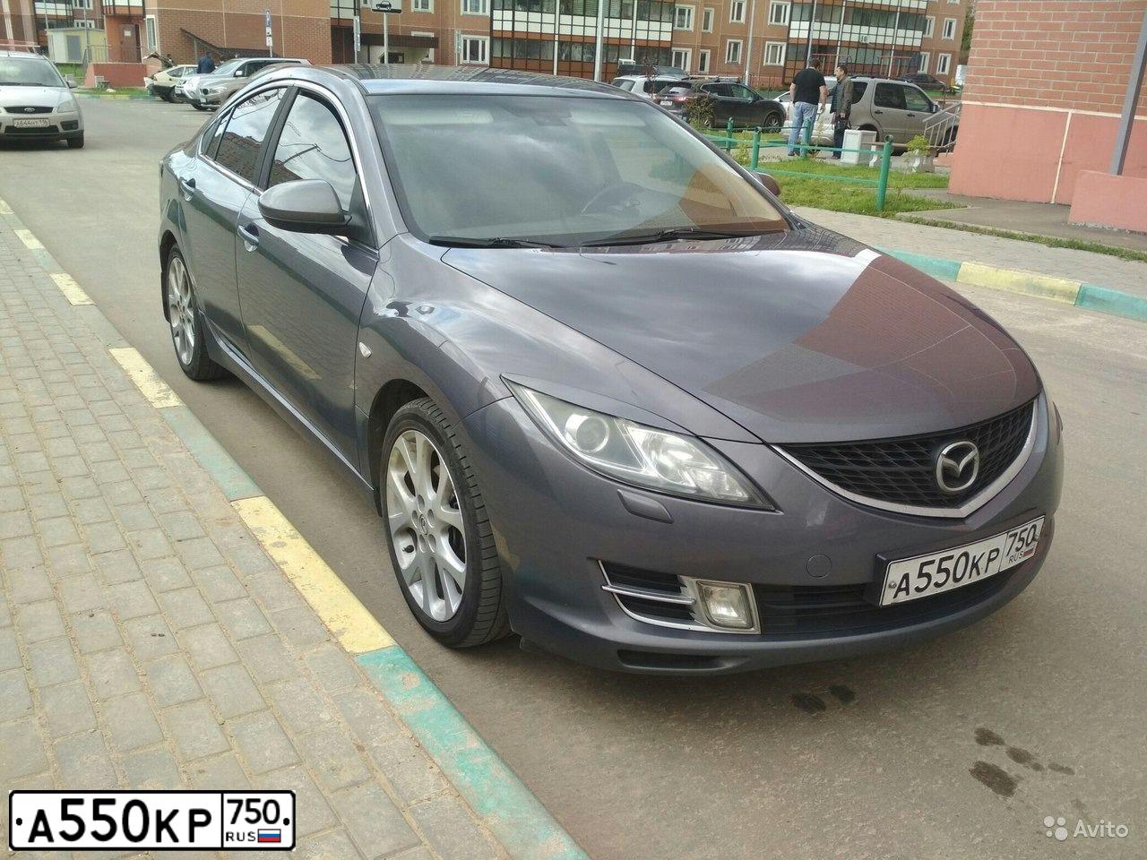 Фото автомобиля MAZDA 6, 2008 — госномер А550КР750. Цвет: СЕРЫЙ