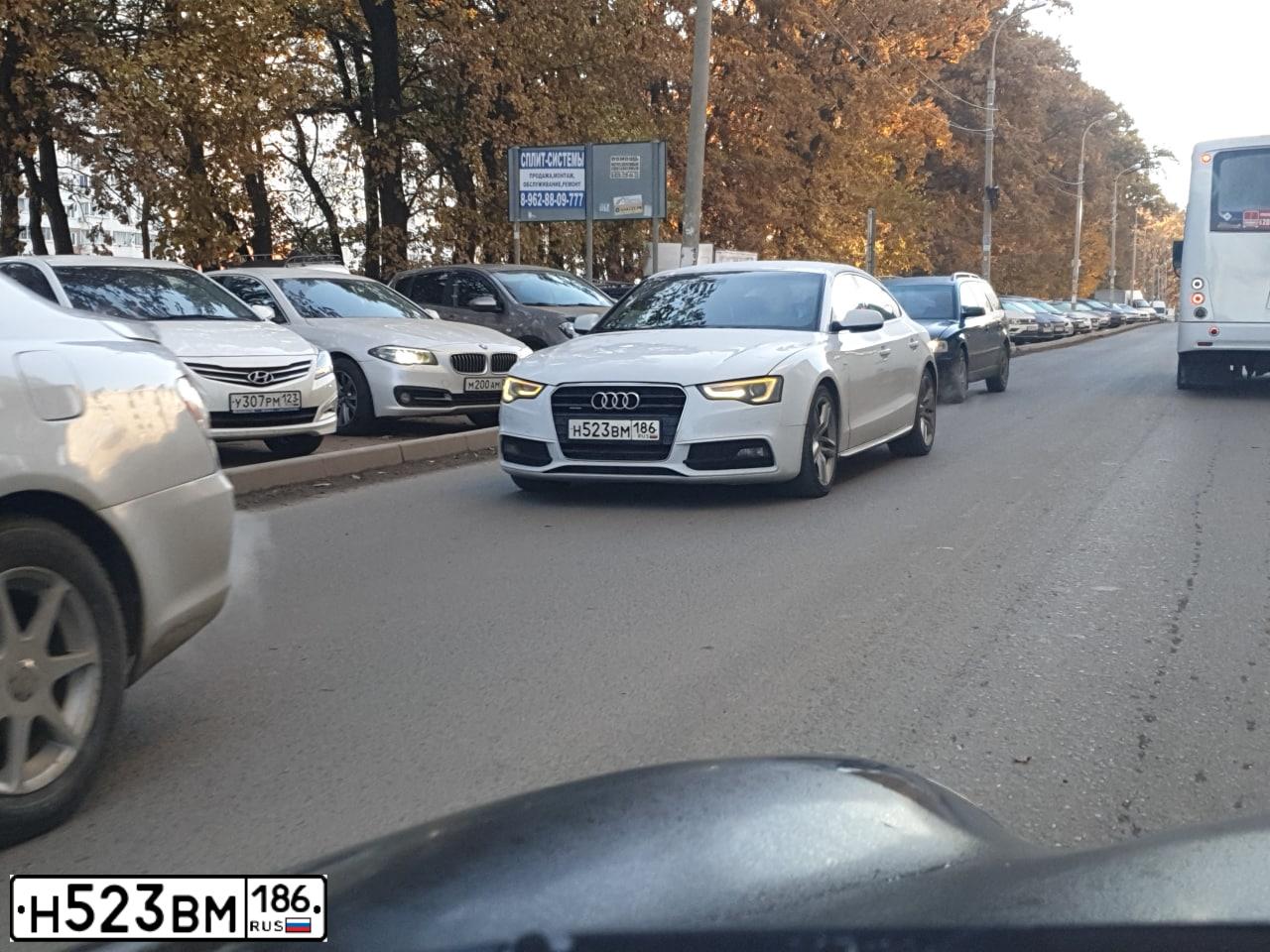 Фото автомобиля AUDI A5, 2012 — госномер У093ВМ323. Цвет: Белый