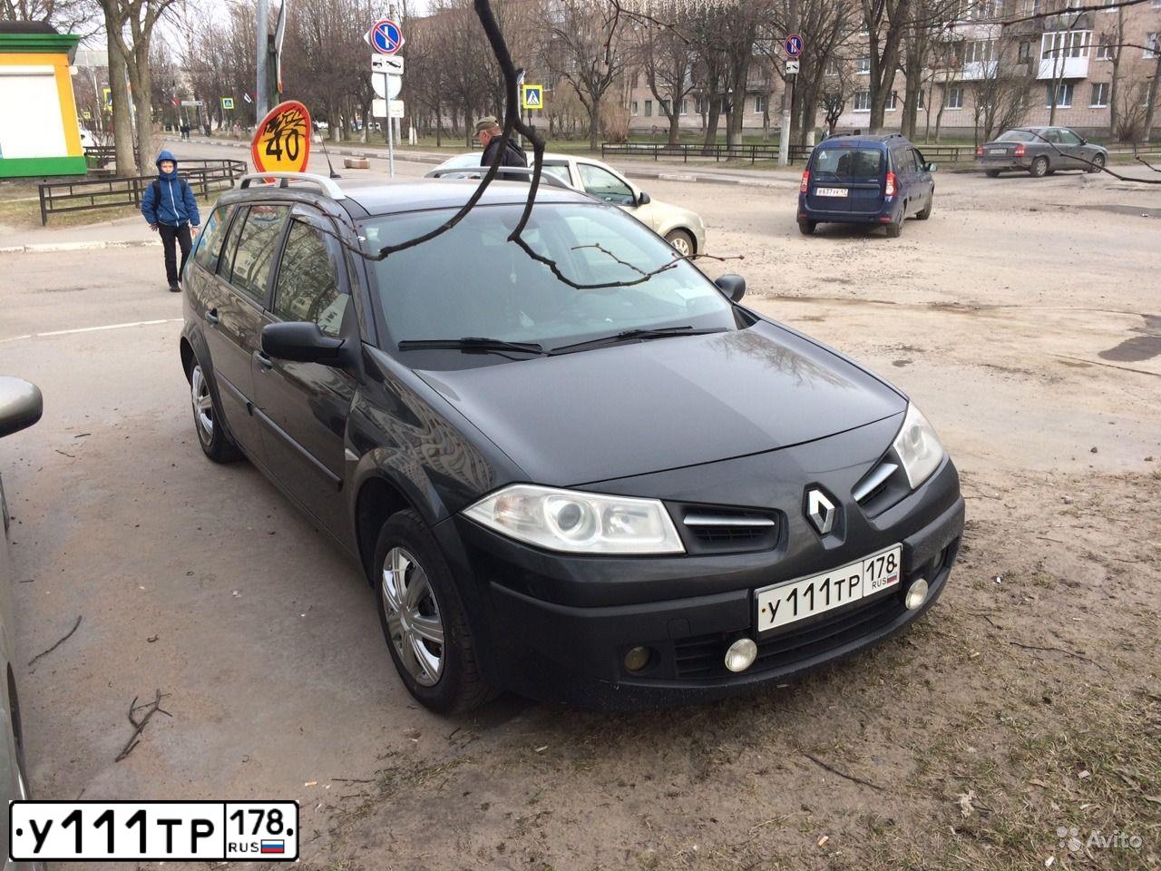 Фото автомобиля RENAULT MEGANE, 2008 — госномер О777КЕ47. Цвет: ЧЕРНЫЙ