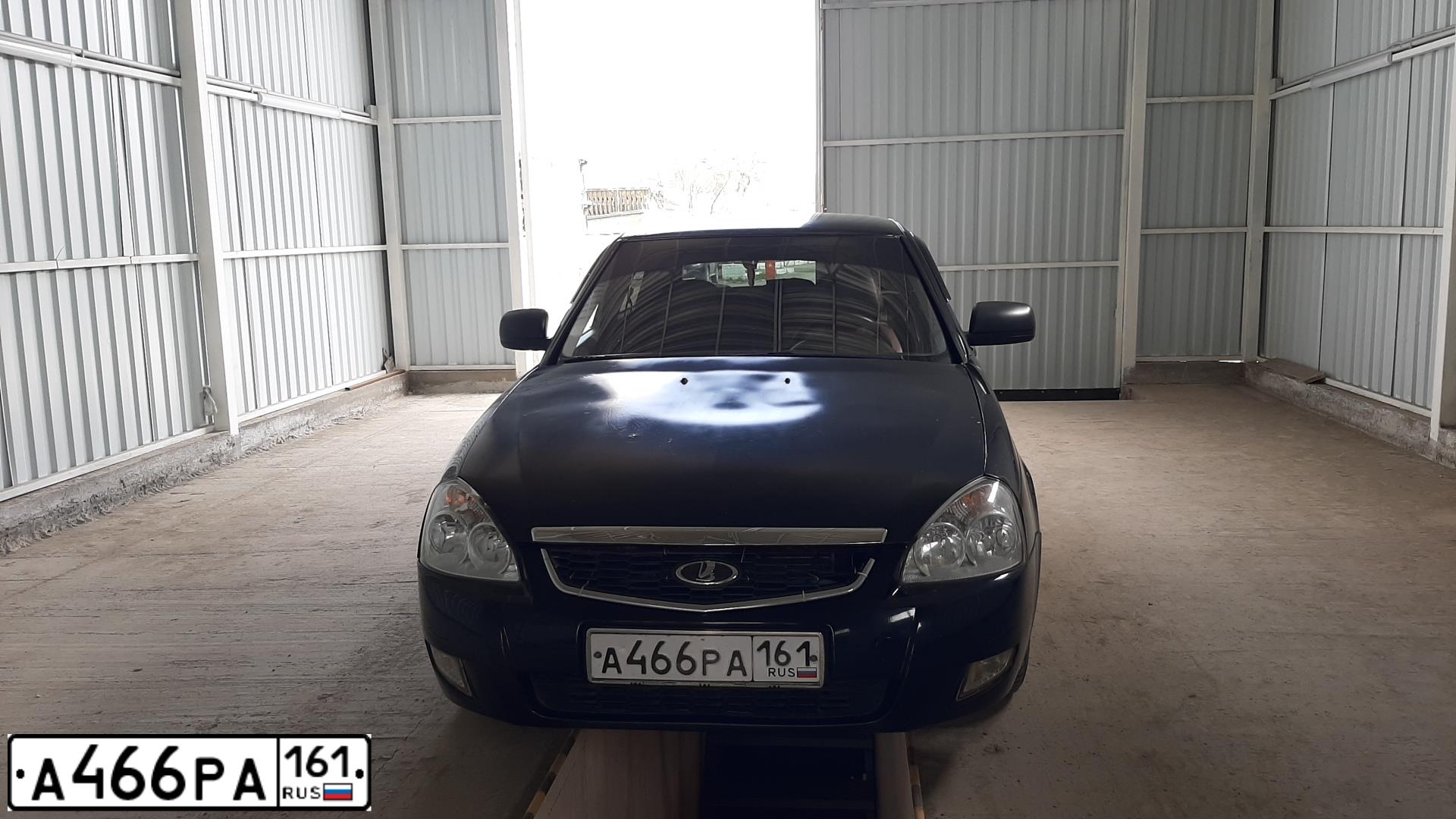 Фото автомобиля LADA 2170 PRIORA, 2007 — госномер А466РА161. Цвет: Сине-Черный