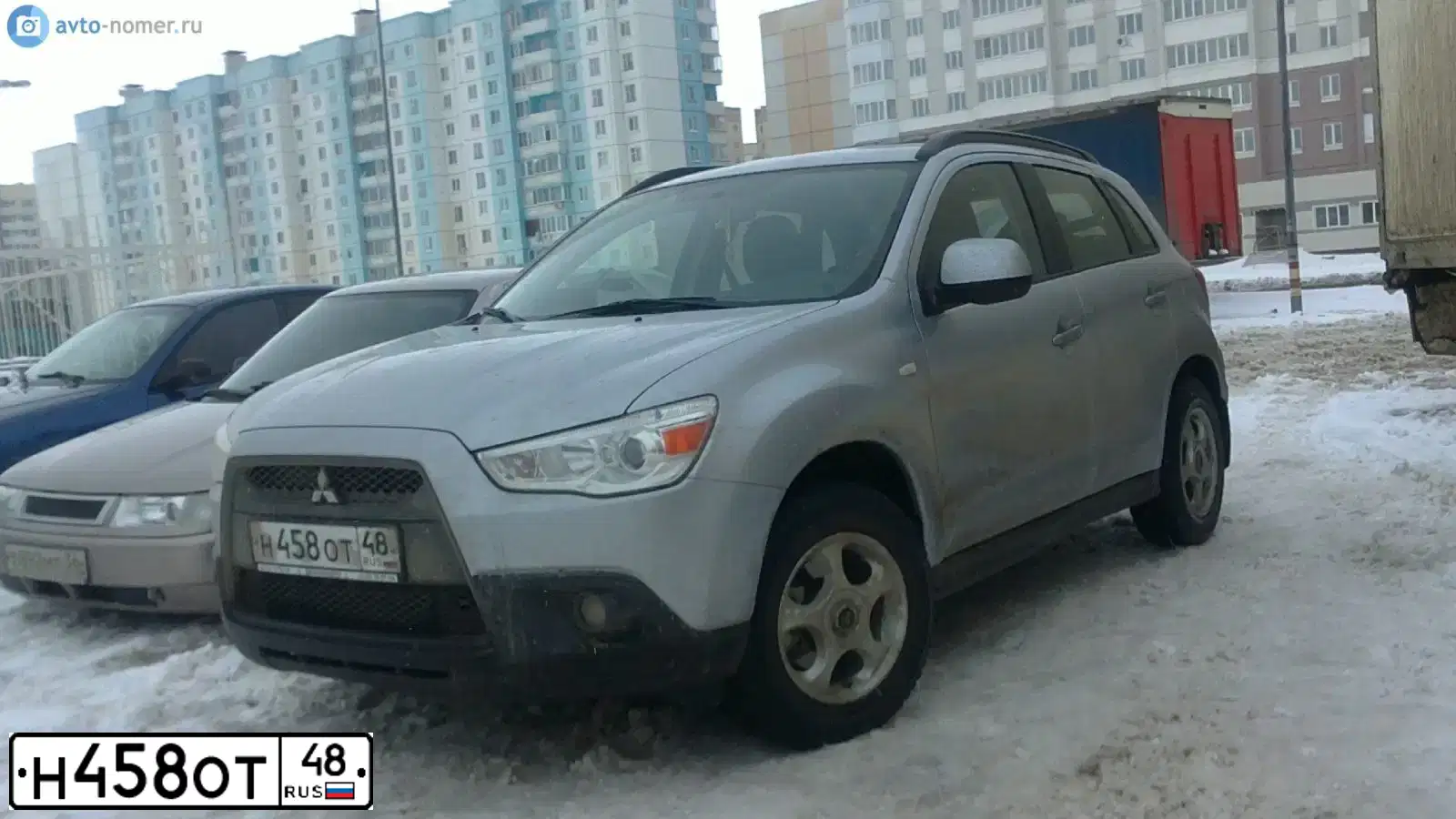 Фото автомобиля МИЦУБИСИ АСХ 1 6, 2011 — госномер О230ХС48. Цвет: СЕРЕБРИСТЫЙ