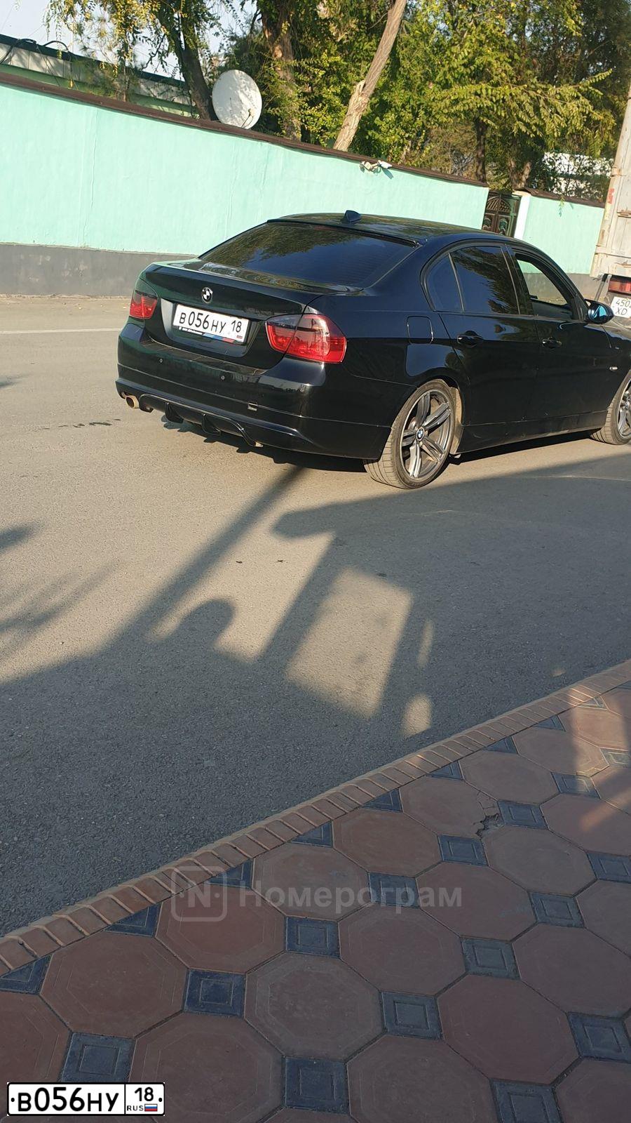 Фото автомобиля BMW SERIE 3, 2008 — госномер У734ТУ18. Цвет: ЧЕРНЫЙ