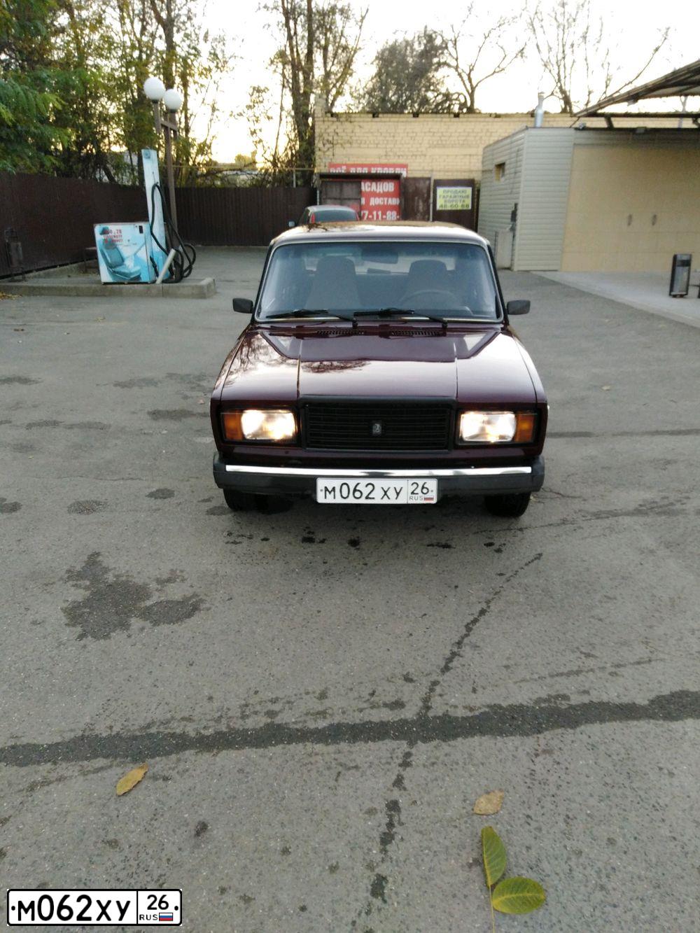 Фото автомобиля LADA 2107, 2008 — госномер О531НЕ126. Цвет: ТЕМНО-ВИШНЕВЫЙ