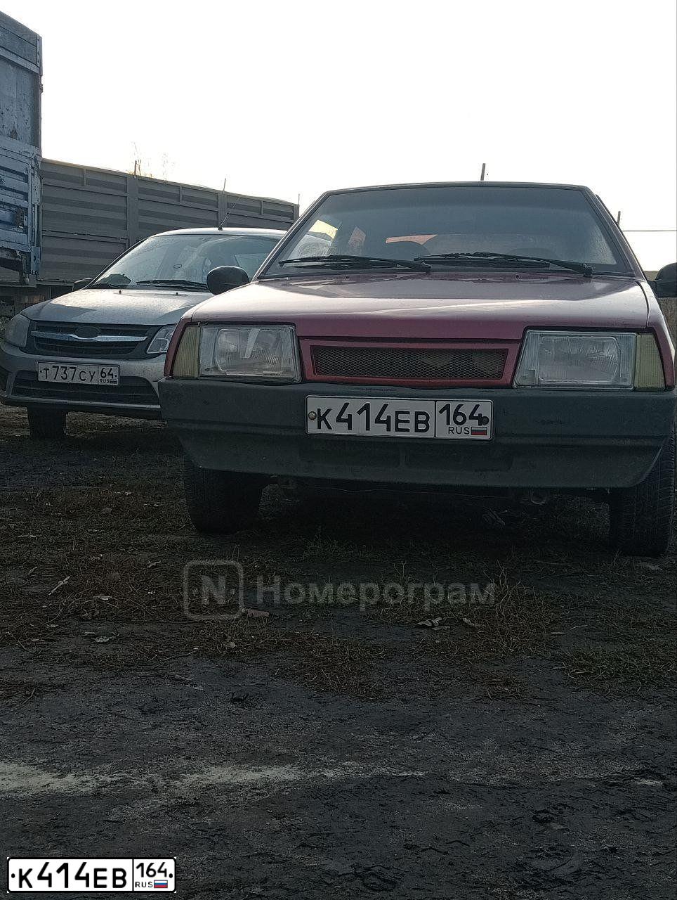 Фото автомобиля LADA 2108, 1991 — госномер М074УН164. Цвет: Красный