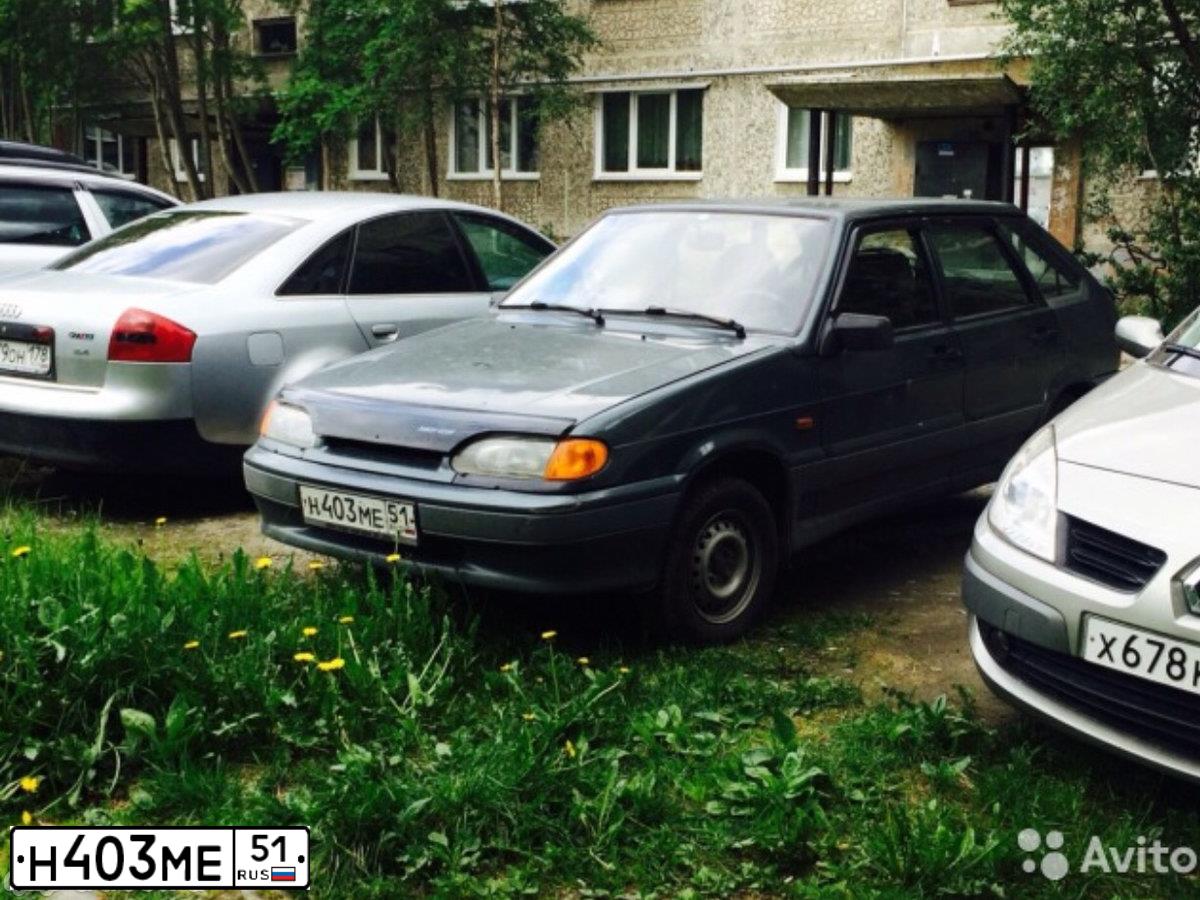 Фото автомобиля LADA 2114 SAMARA, 2007 — госномер Н232МУ51. Цвет: СЕРО-СИНЕ-ЗЕЛЕНЫЙ