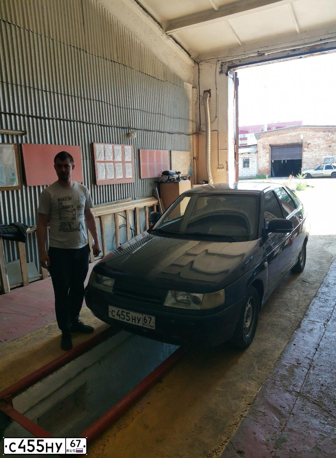 Фото автомобиля LADA 2112, 2006 — госномер М159ТС67. Цвет: ЧЕРНЫЙ