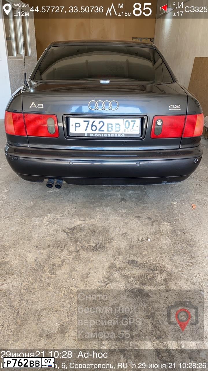 Фото автомобиля AUDI A8, 1998 — госномер А166УО92. Цвет: ЧЕРНЫЙ