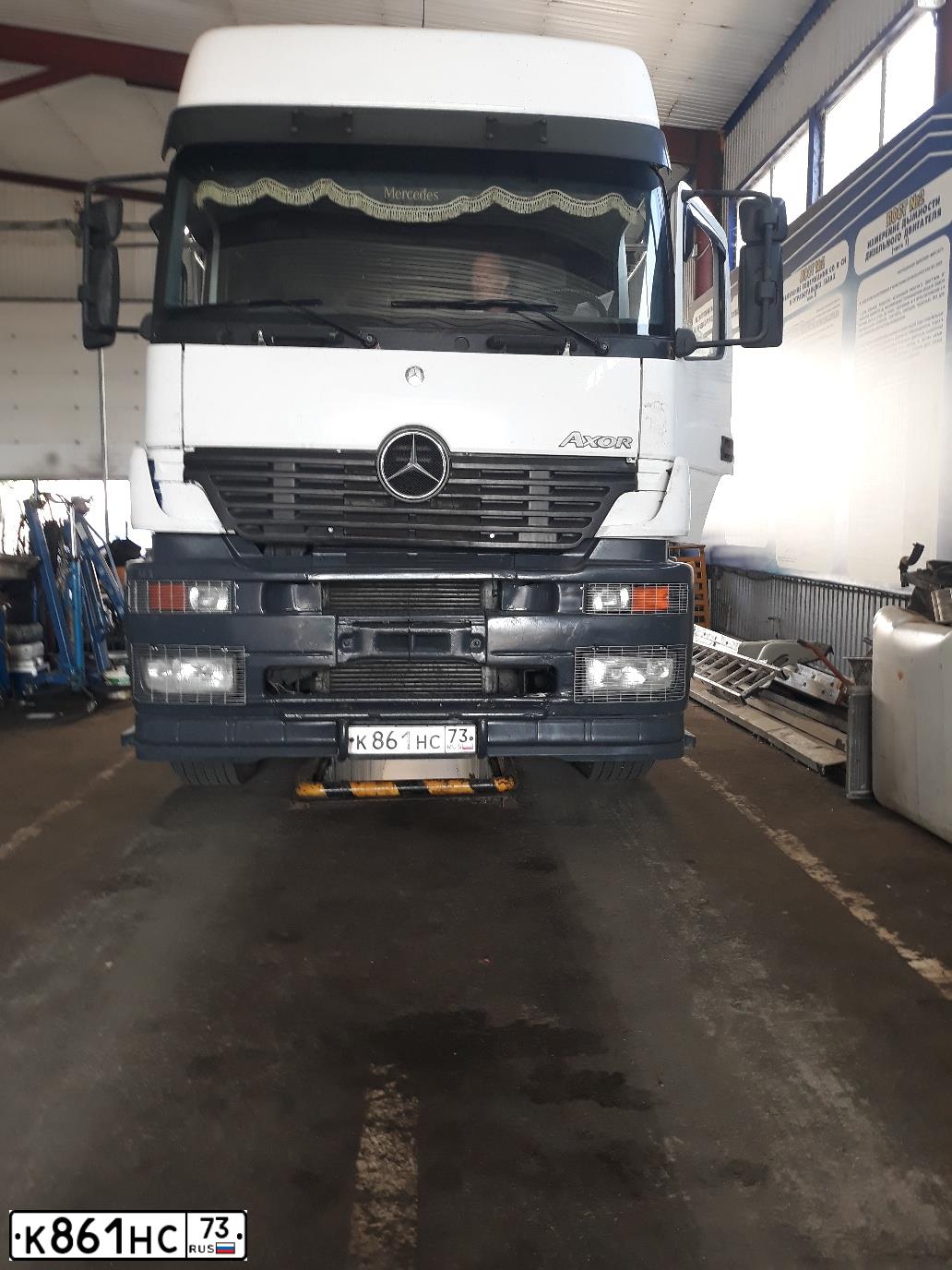 Фото автомобиля MERCEDES AXOR, 2004 — госномер К861НС73. Цвет: Белый