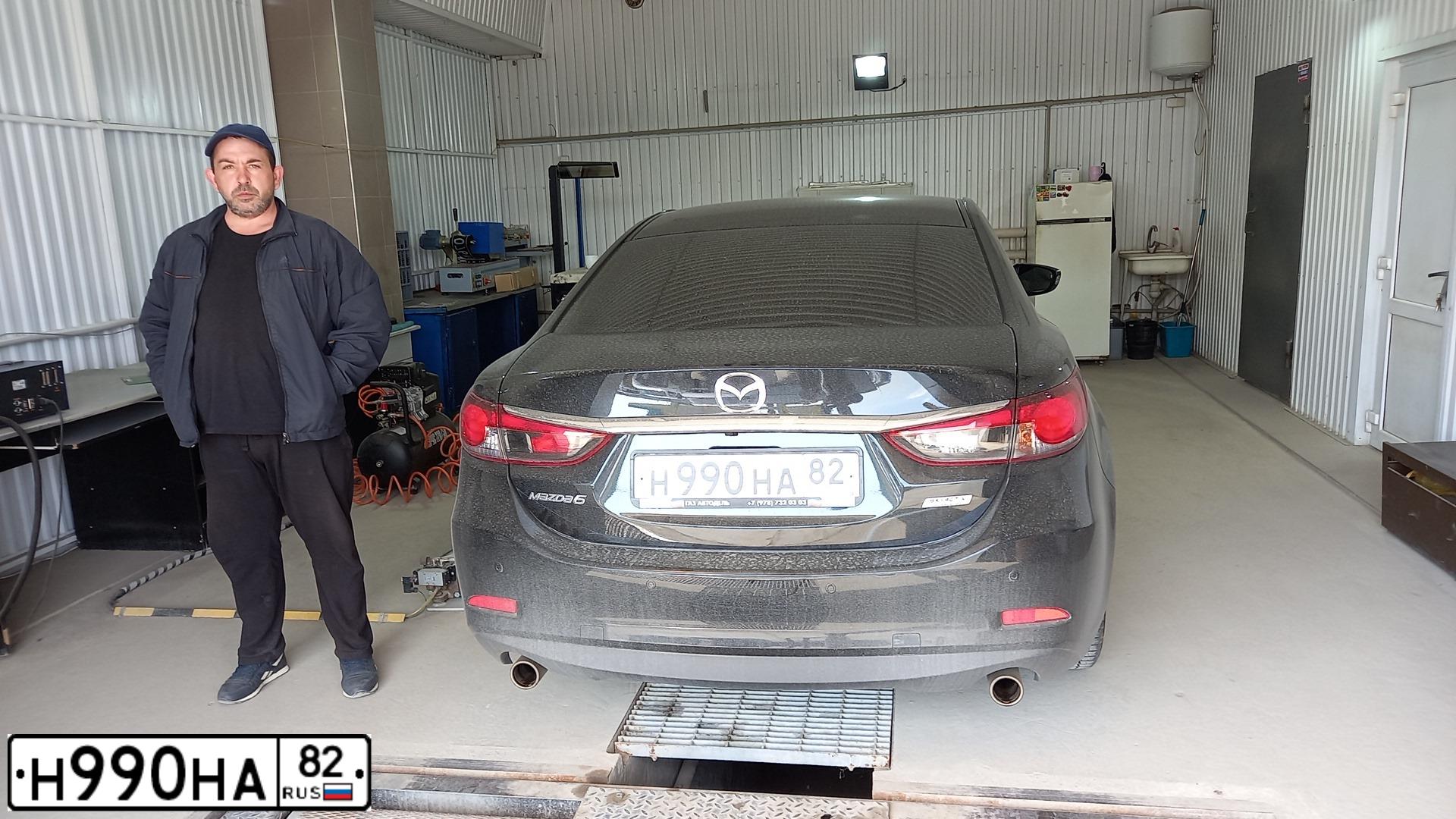 Фото автомобиля MAZDA 6, 2013 — госномер О887ВА180. Цвет: ЧЕРНЫЙ