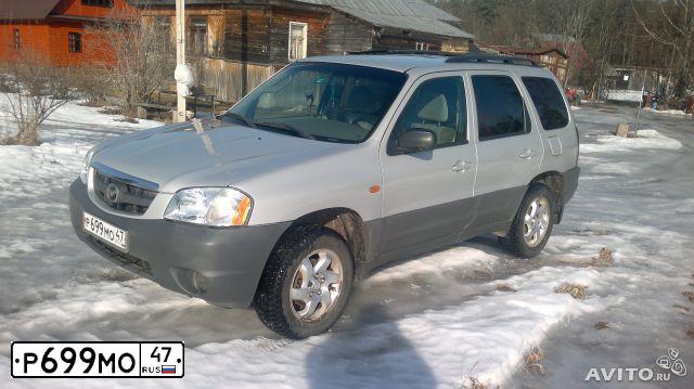 Фото автомобиля MAZDA TRIBUTE, 2001 — госномер Р452СА69. Цвет: Серебристый