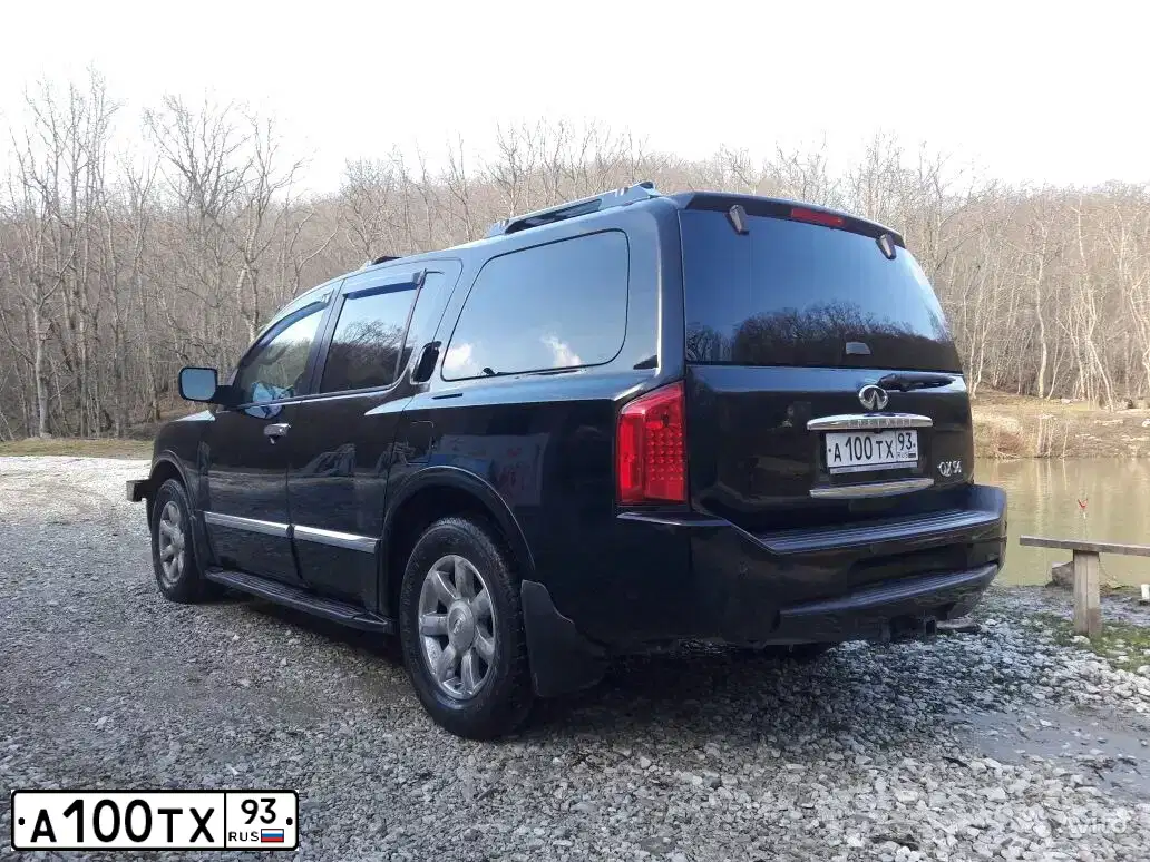 Фото автомобиля INFINITI QX80 /QX56/, 2004 — госномер К984НЕ193. Цвет: ЧЕРНЫЙ МЕТАЛЛИК