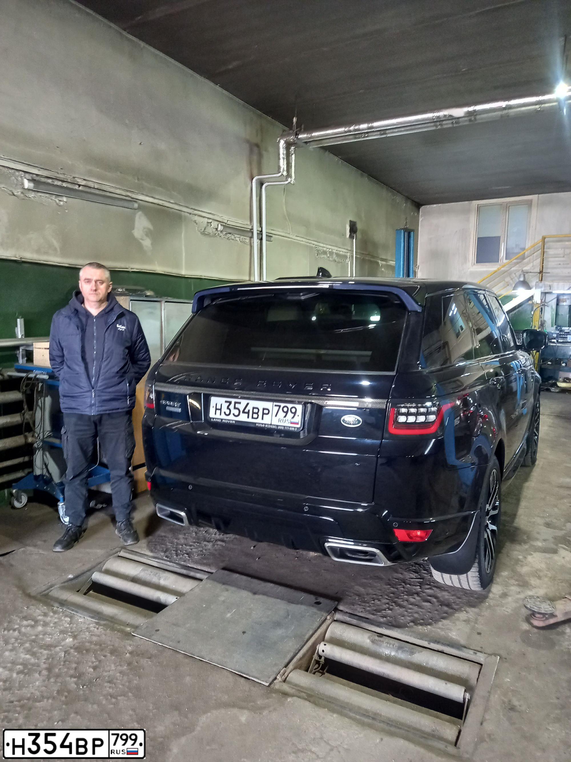 Фото автомобиля LANDROVER RANGE ROVER SPORT, 2018 — госномер С029КР797. Цвет: ЧЕРНЫЙ