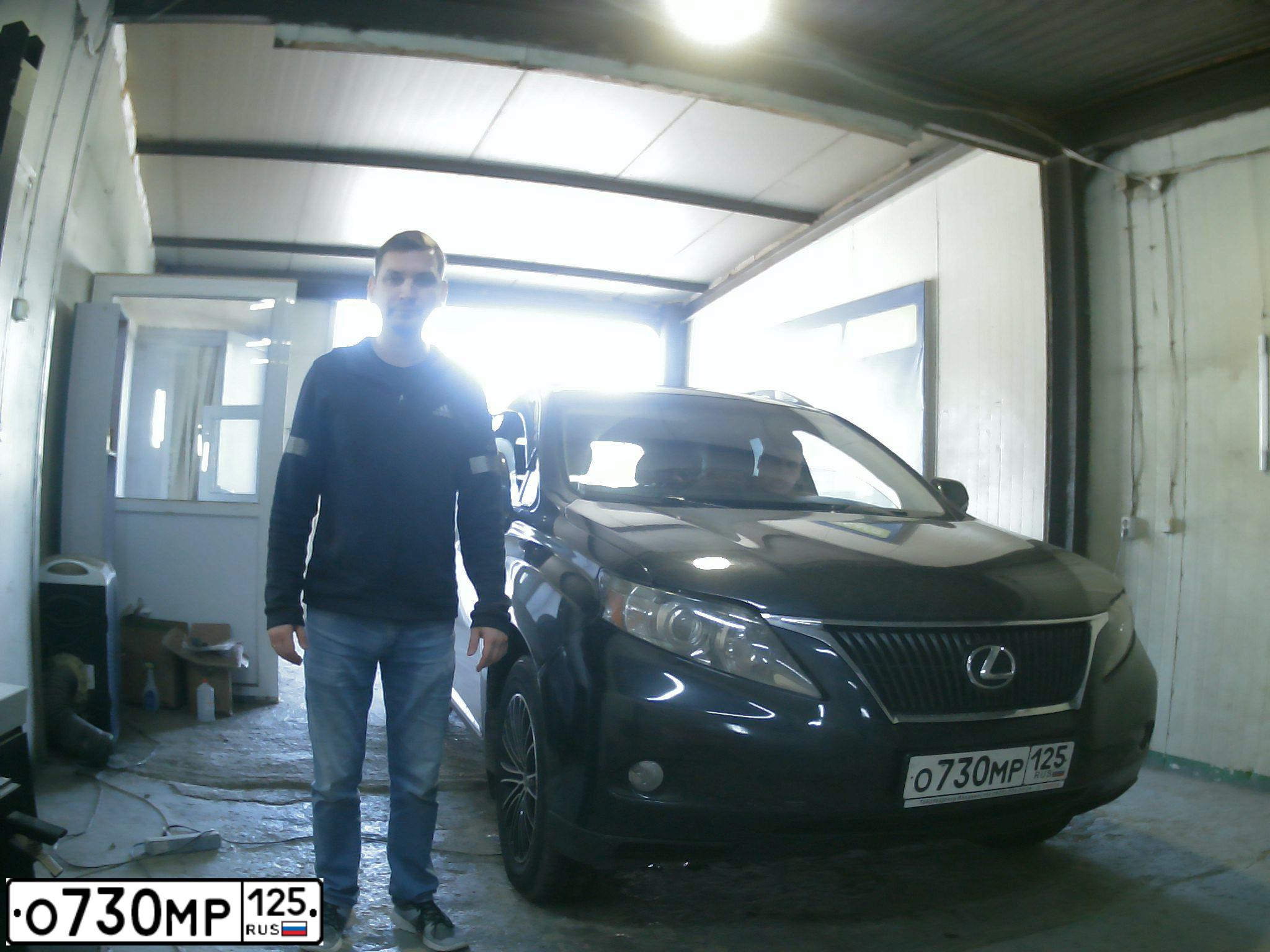 Фото автомобиля LEXUS RX, 2010 — госномер О730МР125. Цвет: СЕРЫЙ