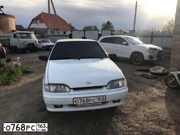 Фото автомобиля LADA 2114 SAMARA, 2009 — госномер О768РС163. Цвет: Белый