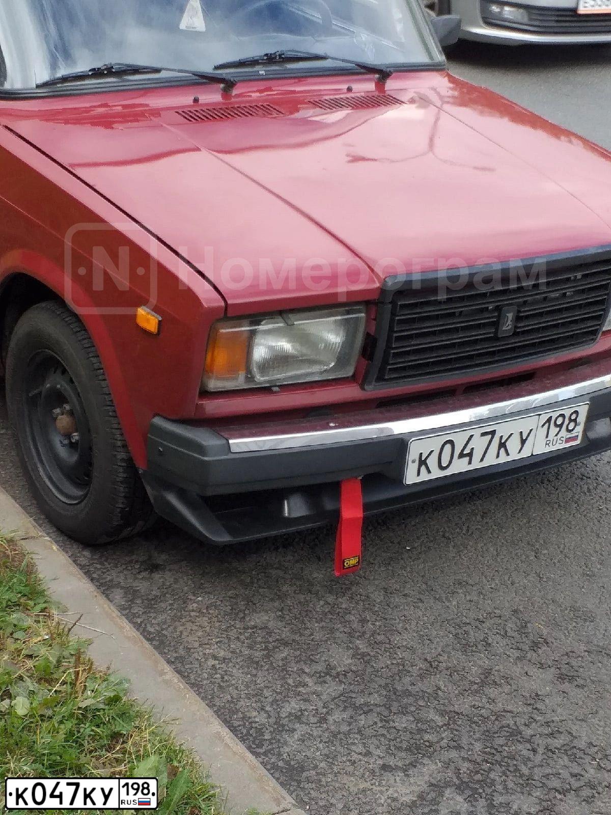Фото автомобиля LADA 2107 LADA, 2006 — госномер К047КУ198. Цвет: Красный
