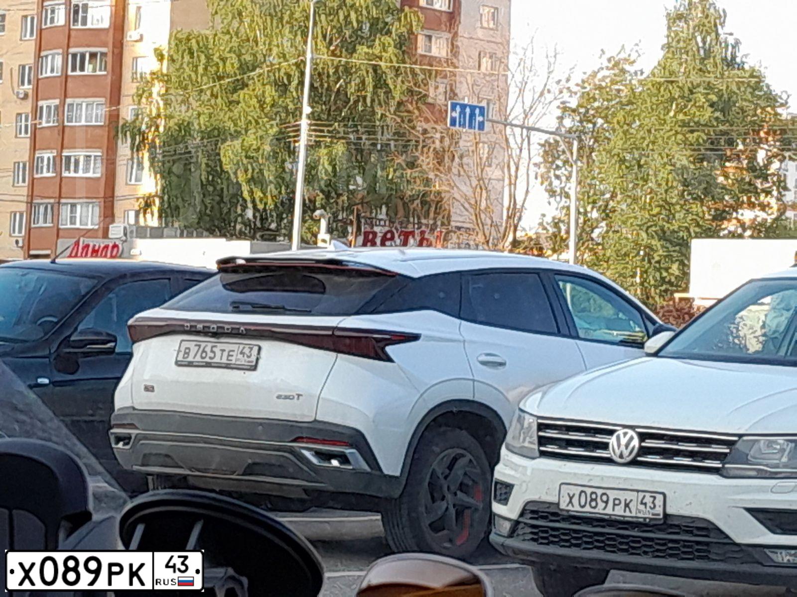 Фото автомобиля VOLKSWAGEN TIGUAN, 2019 — госномер Х089РК43. Цвет: БЕЛЫЙ