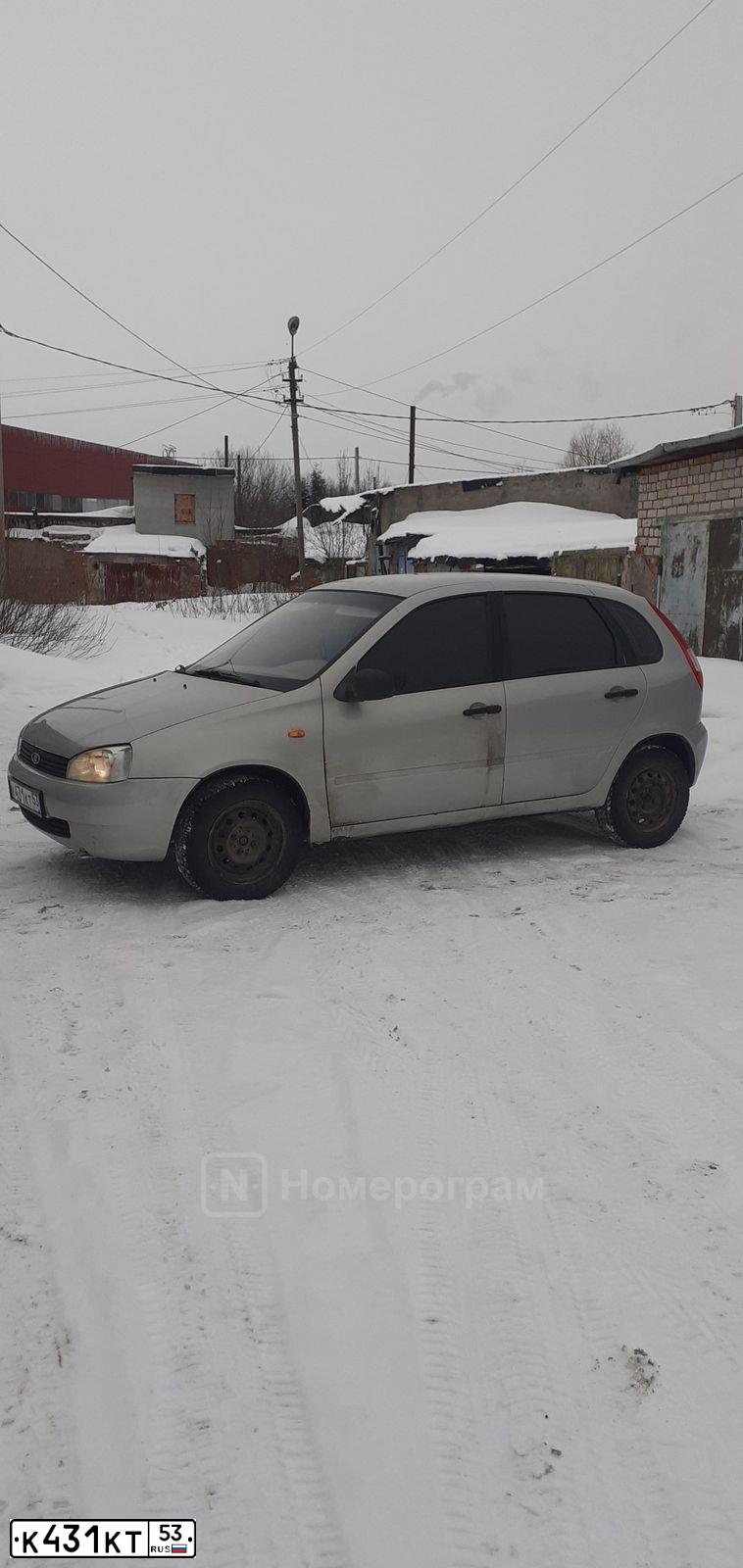 Фото автомобиля LADA 1119 KALINA, 2008 — госномер К431КТ53. Цвет: БЕЖЕВО-СЕРЫЙ