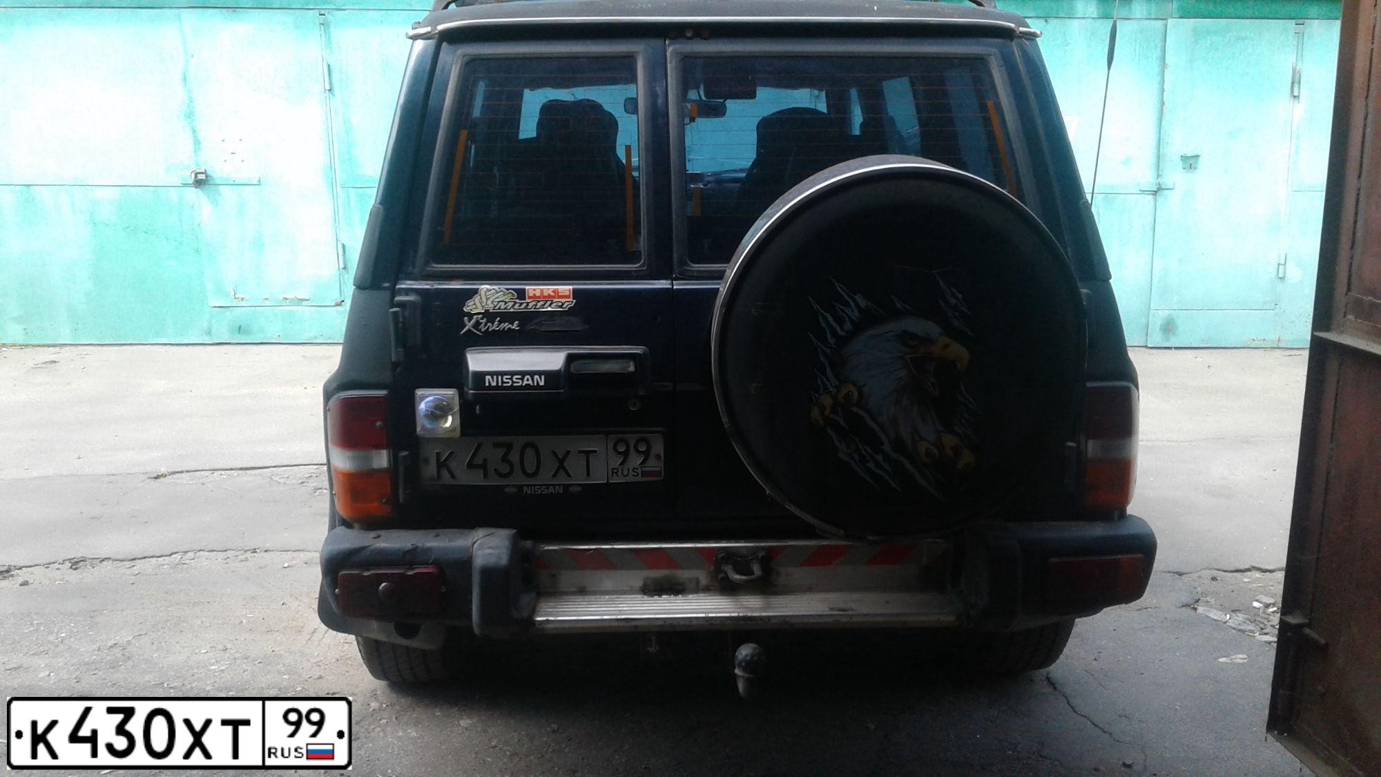 Фото автомобиля NISSAN PATROL, 1992 — госномер К185УВ69. Цвет: СИНИЙ ТЕМНЫЙ