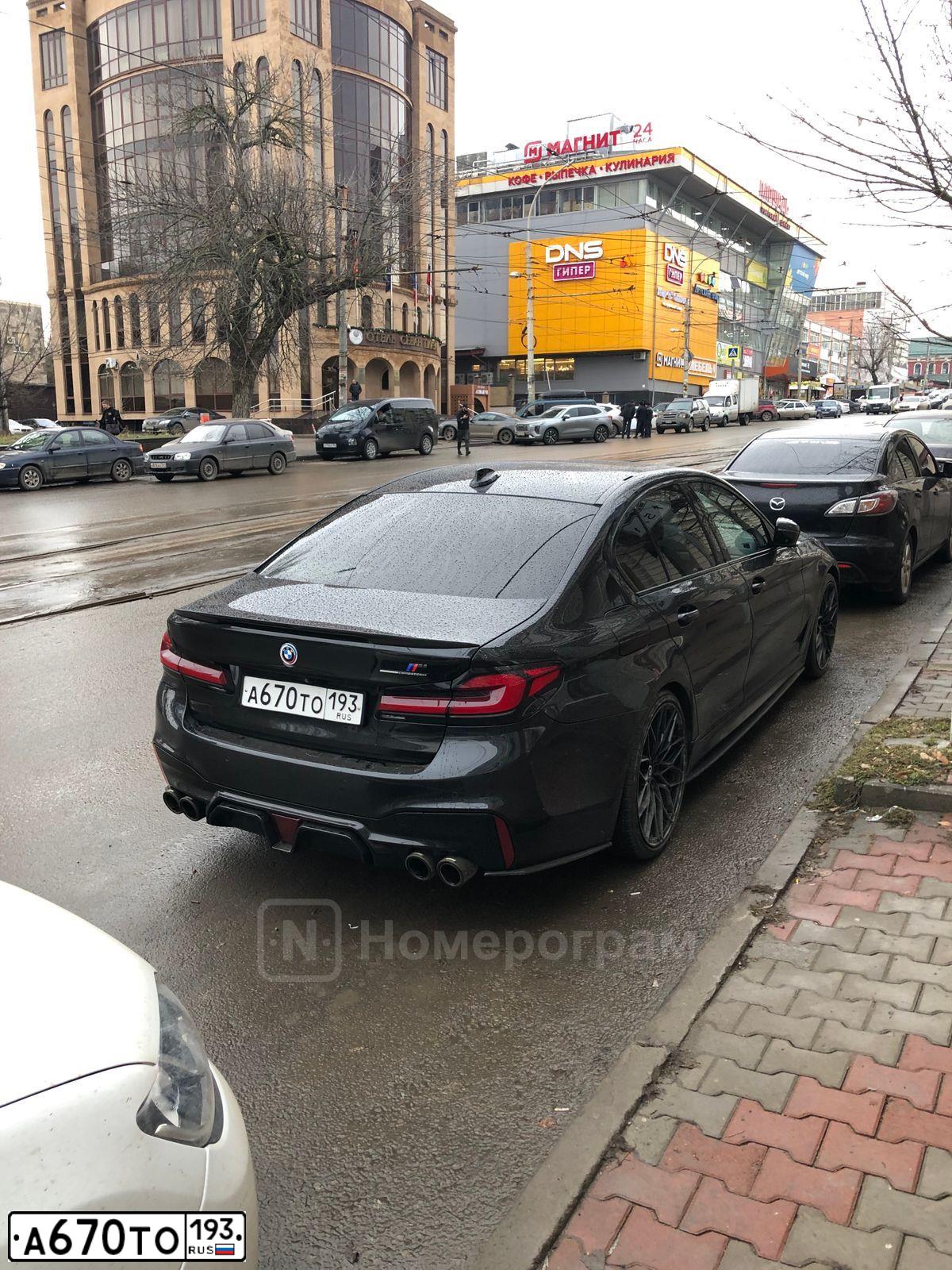 Фото автомобиля BMW 540I XDRIVE, 2017 — госномер А670ТО193. Цвет: ЧЕРНЫЙ