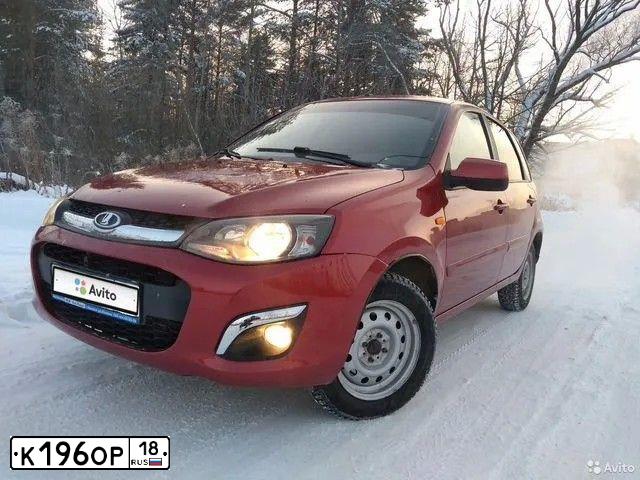 Фото автомобиля LADA 2192 KALINA, 2013 — госномер К196ОР18. Цвет: СЕРЕБРИСТО-КРАСНЫЙ