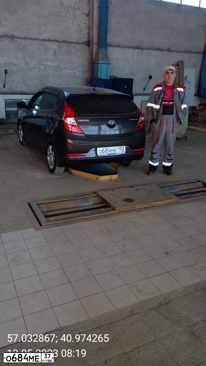 Фото автомобиля HYUNDAI SOLARIS, 2014 — госномер О684МЕ152. Цвет: Коричневый