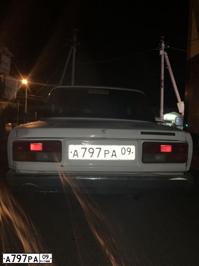 Фото автомобиля LADA 2107 LADA, 1997 — госномер А797РА09. Цвет: Белый