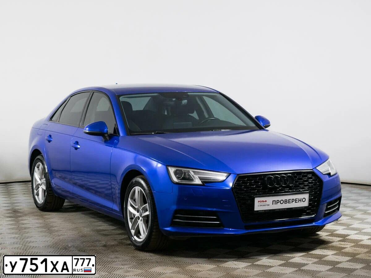 Фото автомобиля AUDI A4, 2017 — госномер У906КО977. Цвет: СЕРЕБРИСТЫЙ