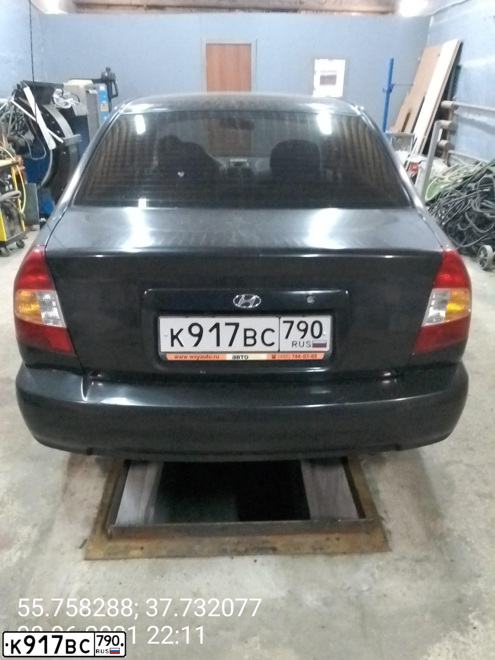 Фото автомобиля TAGAZ ACCENT, 2008 — госномер К917ВС790. Цвет: ЧЕРНЫЙ