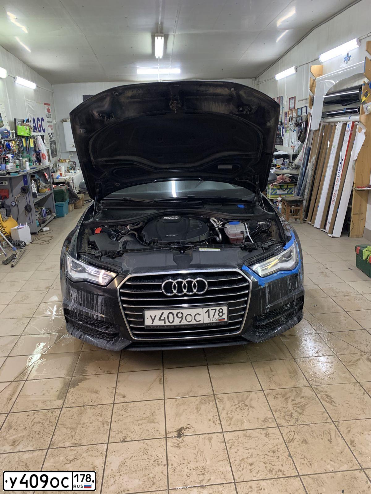 Фото автомобиля AUDI A6, 2016 — госномер А224ЕТ147. Цвет: ЧЕРНЫЙ