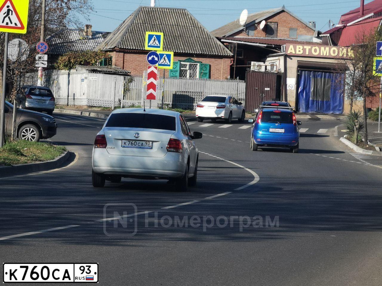 Фото автомобиля VOLKSWAGEN POLO, 2014 — госномер К760СА93. Цвет: Белый