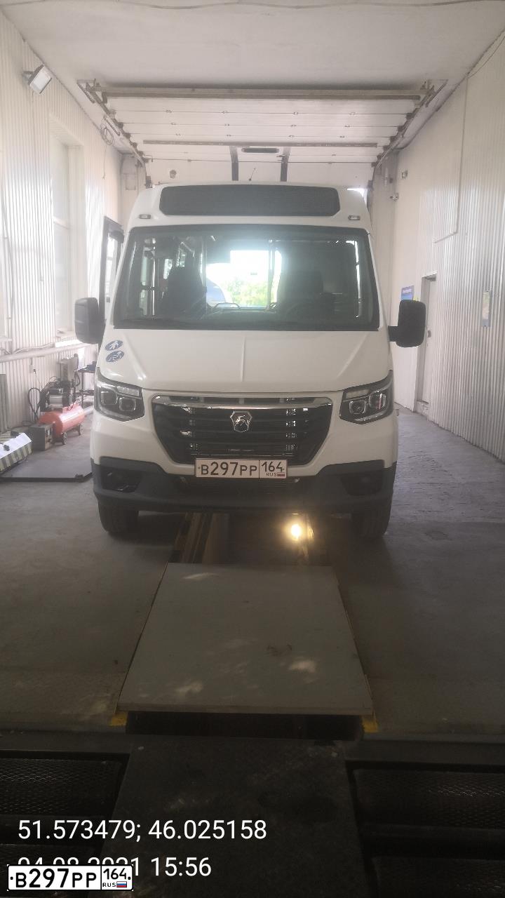 Фото автомобиля ГАЗ ГАЗ A68R52, 2020 — госномер Р114ЕО181. Цвет: Белый