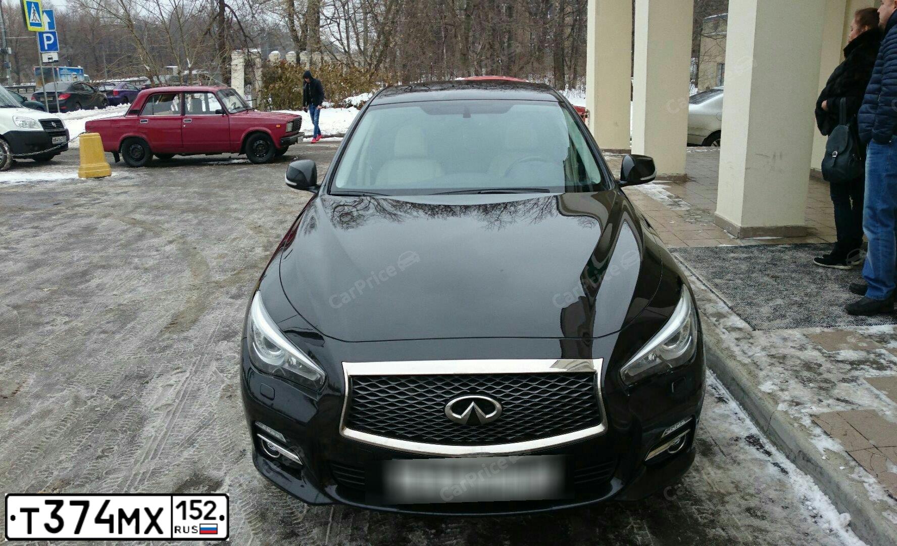 Фото автомобиля INFINITI Q50, 2014 — госномер М155ОЕ13. Цвет: ЧЕРНЫЙ
