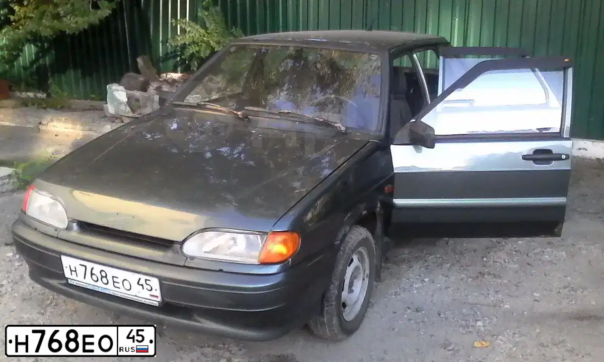 Фото автомобиля LADA 2114 SAMARA, 2008 — госномер Н768ЕО45. Цвет: СЕРО-СИНЕ-ЗЕЛЕНЫЙ