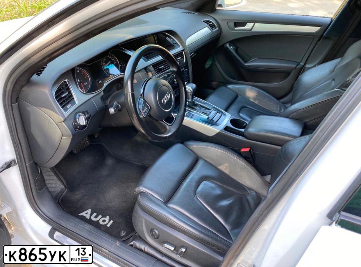 Фото автомобиля AUDI A4, 2013 — госномер Е128СС21. Цвет: Белый