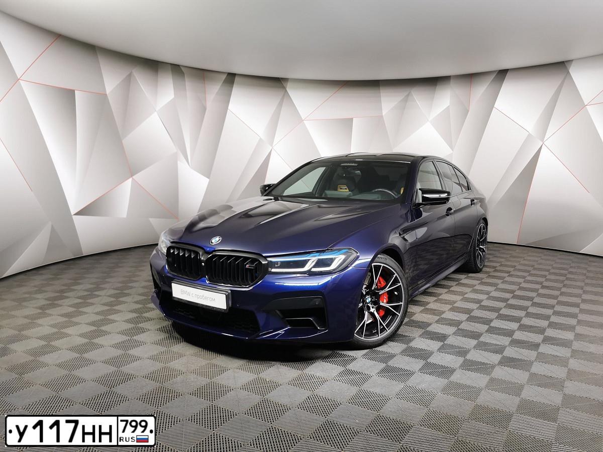 Фото автомобиля БМВ M5 COMPETITION, 2020 — госномер М564КЕ164. Цвет: синий